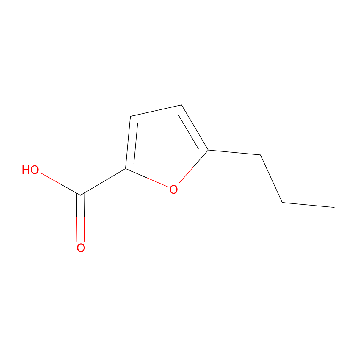 5-Propylfuran-2-carboxylic acid molecular structure, CAS 14497-25-7
