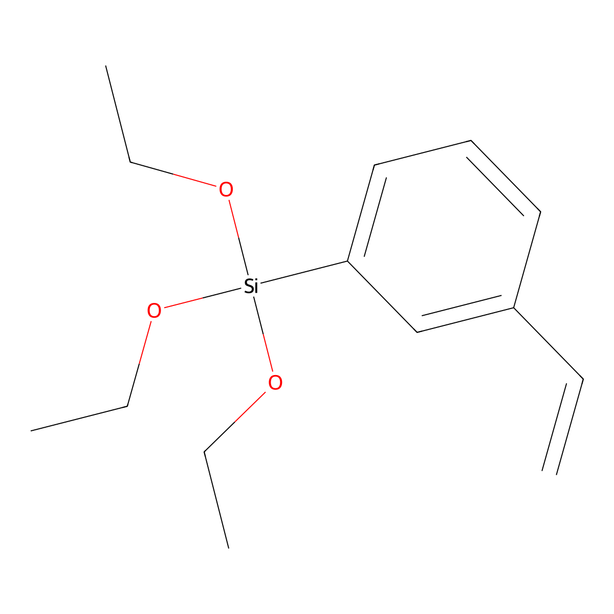 (3-Ethenylphenyl)(triethoxy)silane molecular structure, CAS 144970-37-6