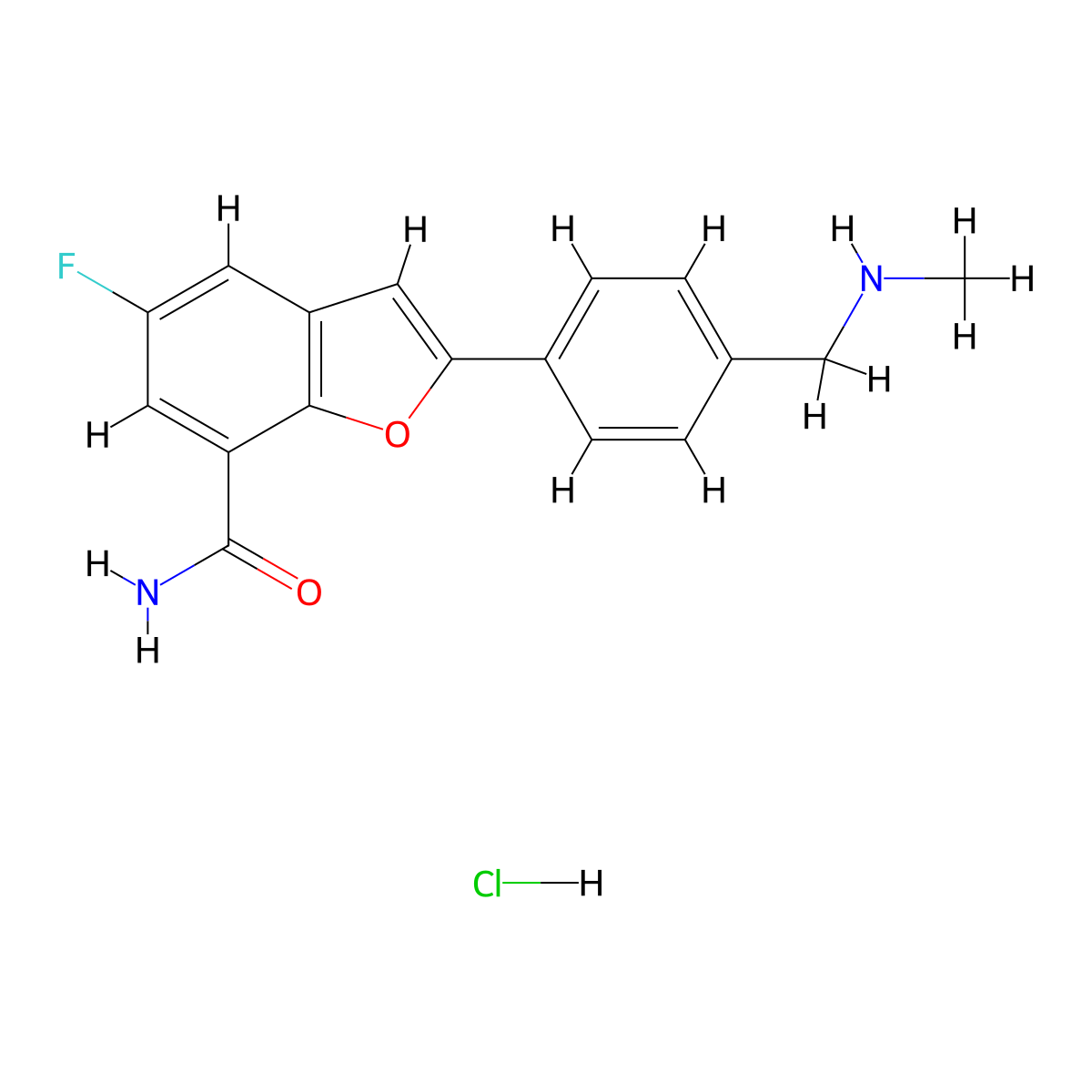 Mefuparib hydrochloride molecular structure, CAS 1449746-00-2