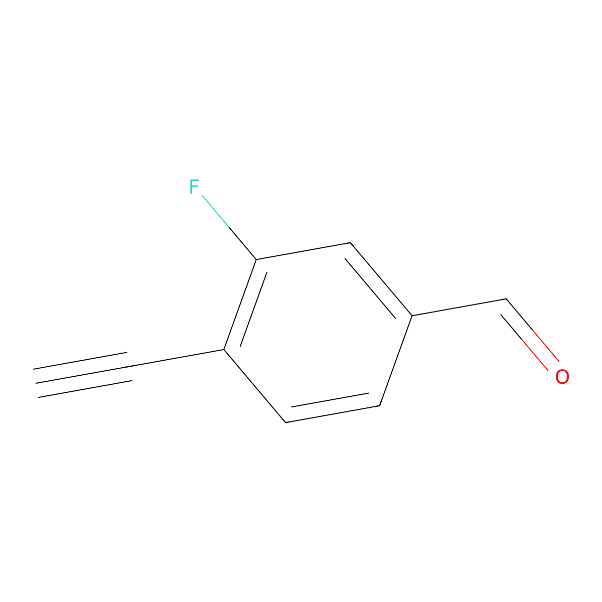 4-Ethynyl-3-fluorobenzaldehyde molecular structure, CAS 1449746-32-0