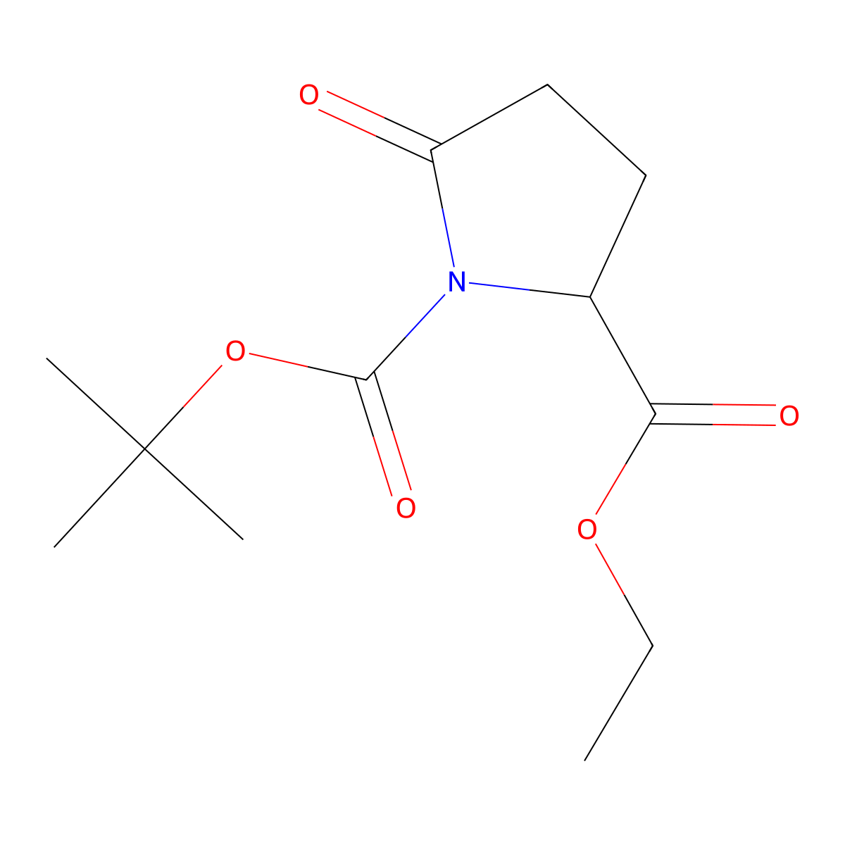 1-Boc-D-Pyroglutamic acid ethyl ester molecular structure, CAS 144978-35-8
