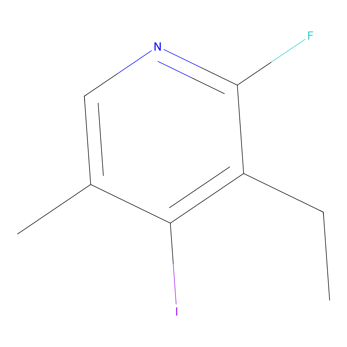 3-Ethyl-2-fluoro-4-iodo-5-methylpyridine molecular structure, CAS 1449786-43-9