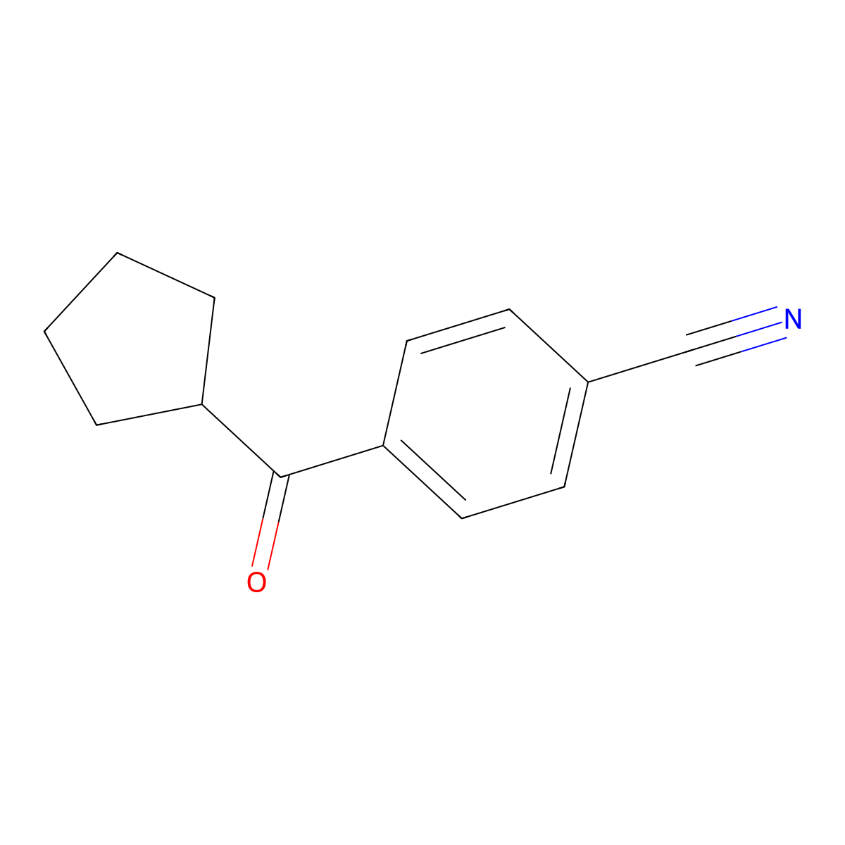 4-Cyanophenyl cyclopentyl ketone molecular structure, CAS 144979-13-5