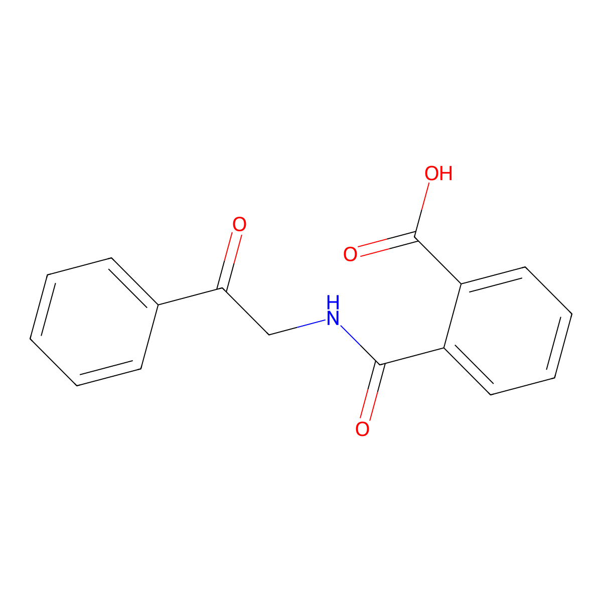 2-{[(2-Oxo-2-phenylethyl)amino]carbonyl}benzoic acid molecular structure, CAS 14498-33-0