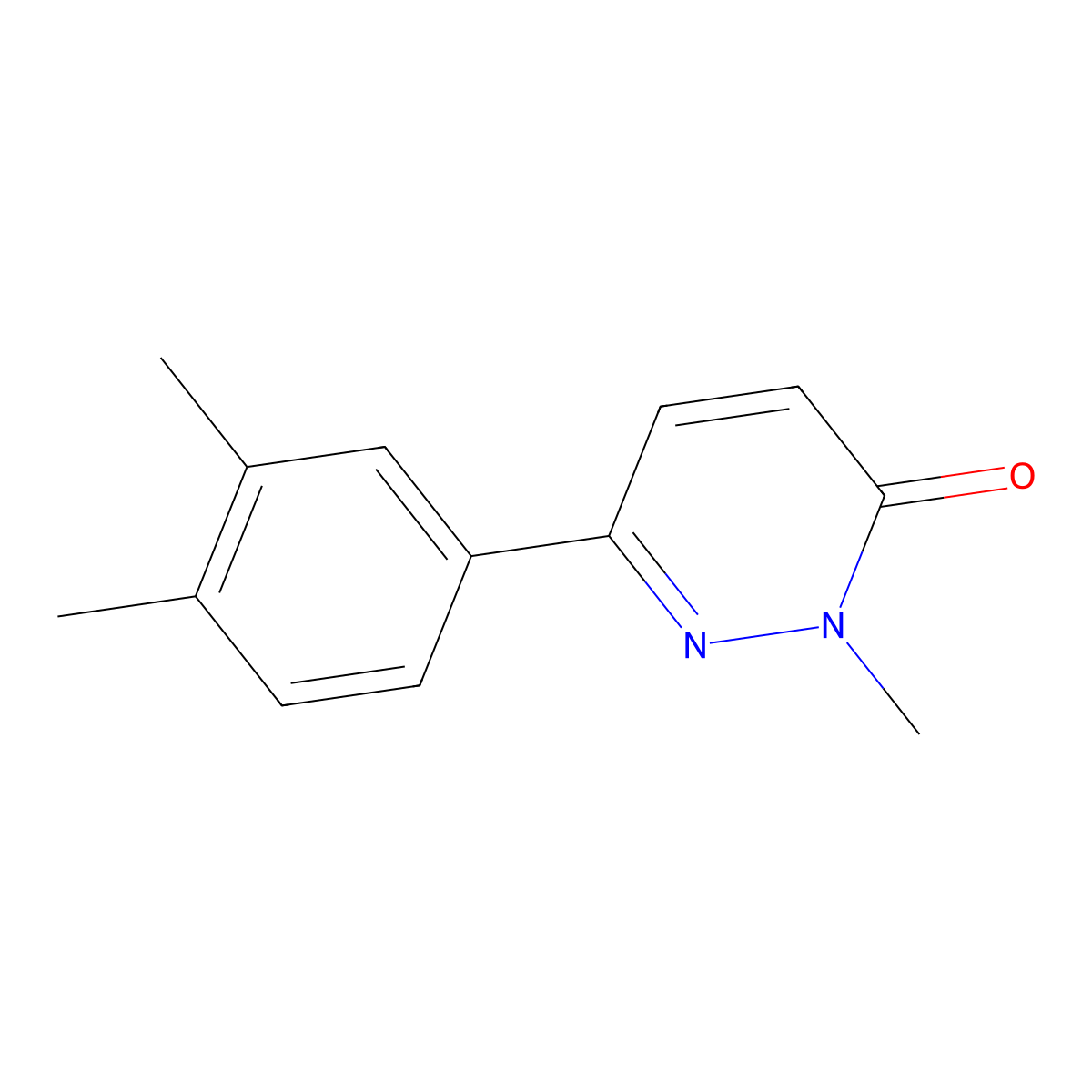 6-(3,4-Dimethylphenyl)-2-methylpyridazin-3-one molecular structure, CAS 144982-26-3