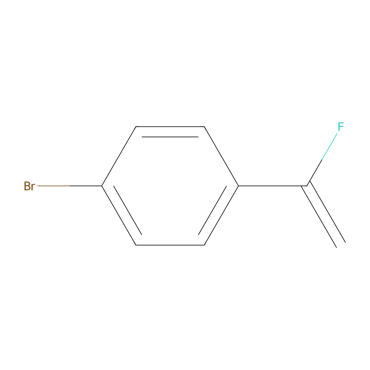 1-Bromo-4-(1-fluoroethenyl)benzene molecular structure, CAS 144989-16-2
