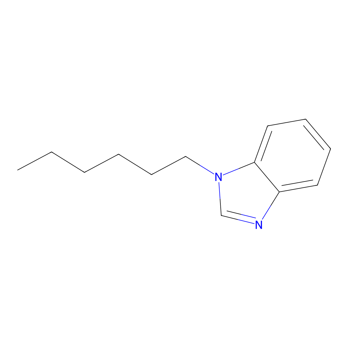 1-Hexylbenzimidazole molecular structure, CAS 144991-19-5