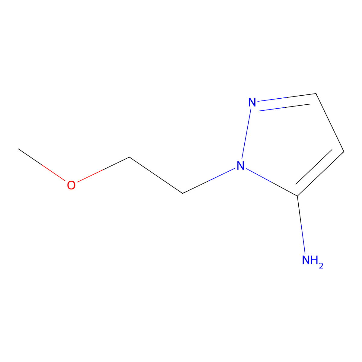 1-(2-Methoxyethyl)-1H-pyrazol-5-amine molecular structure, CAS 144991-37-7