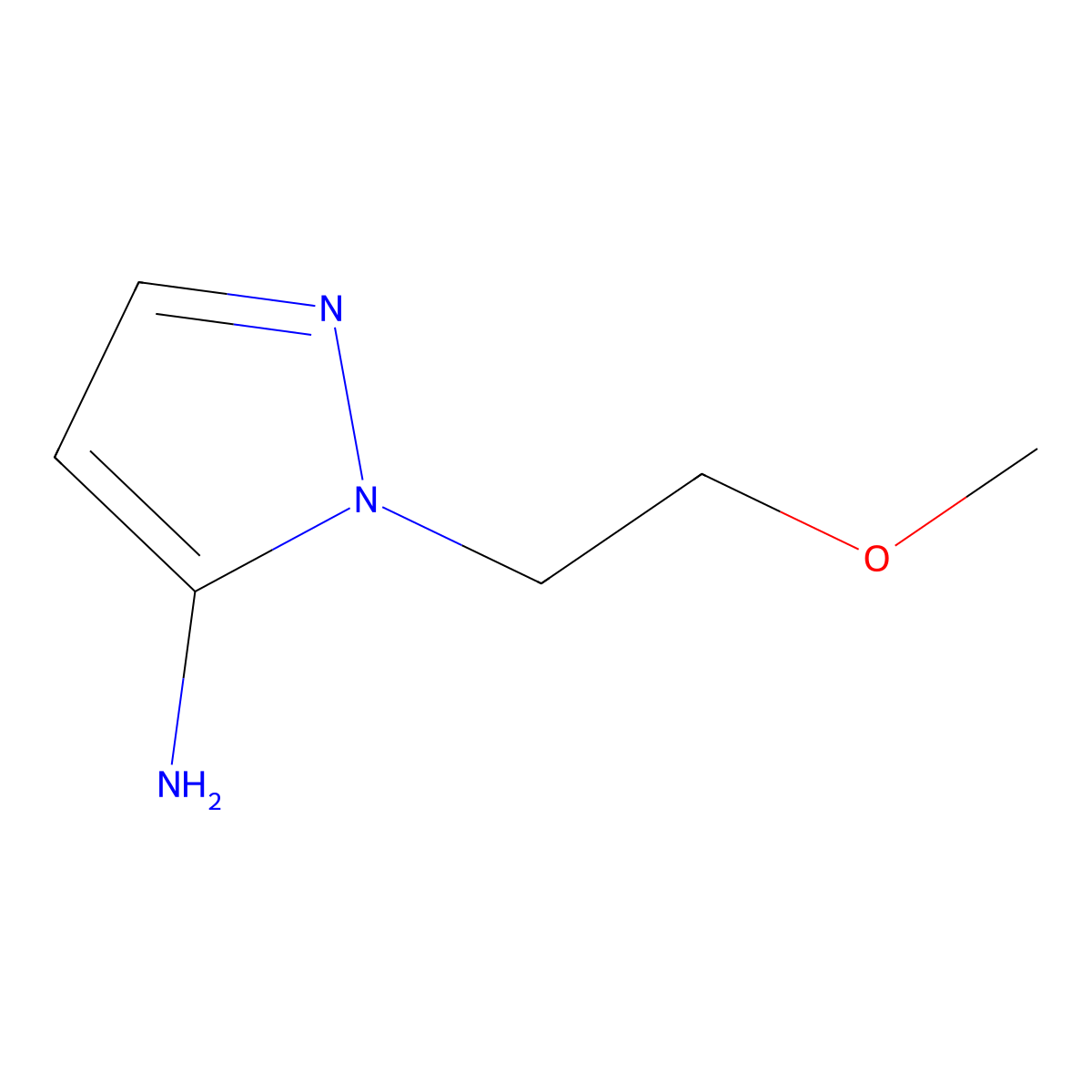 1-(2-Methoxyethyl)-1H-pyrazol-5-amine molecular structure, CAS 144991-37-7