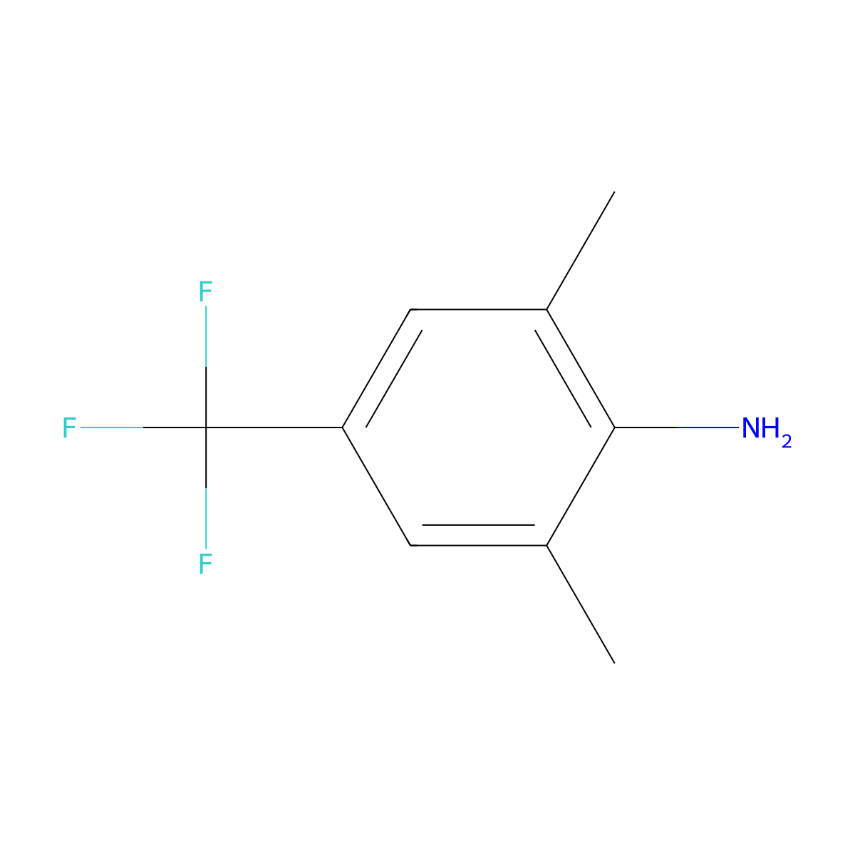 2,6-Dimethyl-4-(trifluoromethyl)aniline molecular structure, CAS 144991-53-7