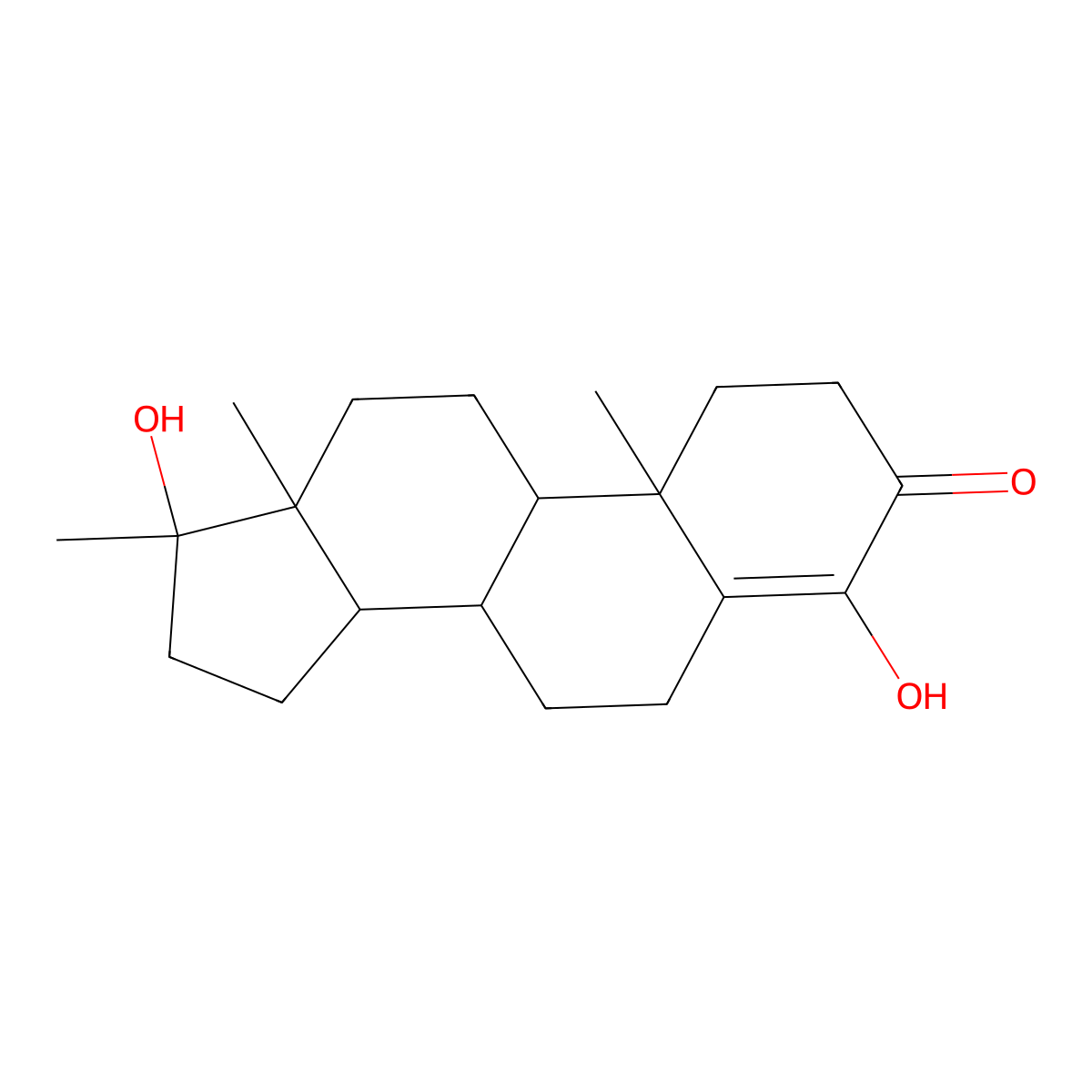 Oxymesterone molecular structure, CAS 145-12-0