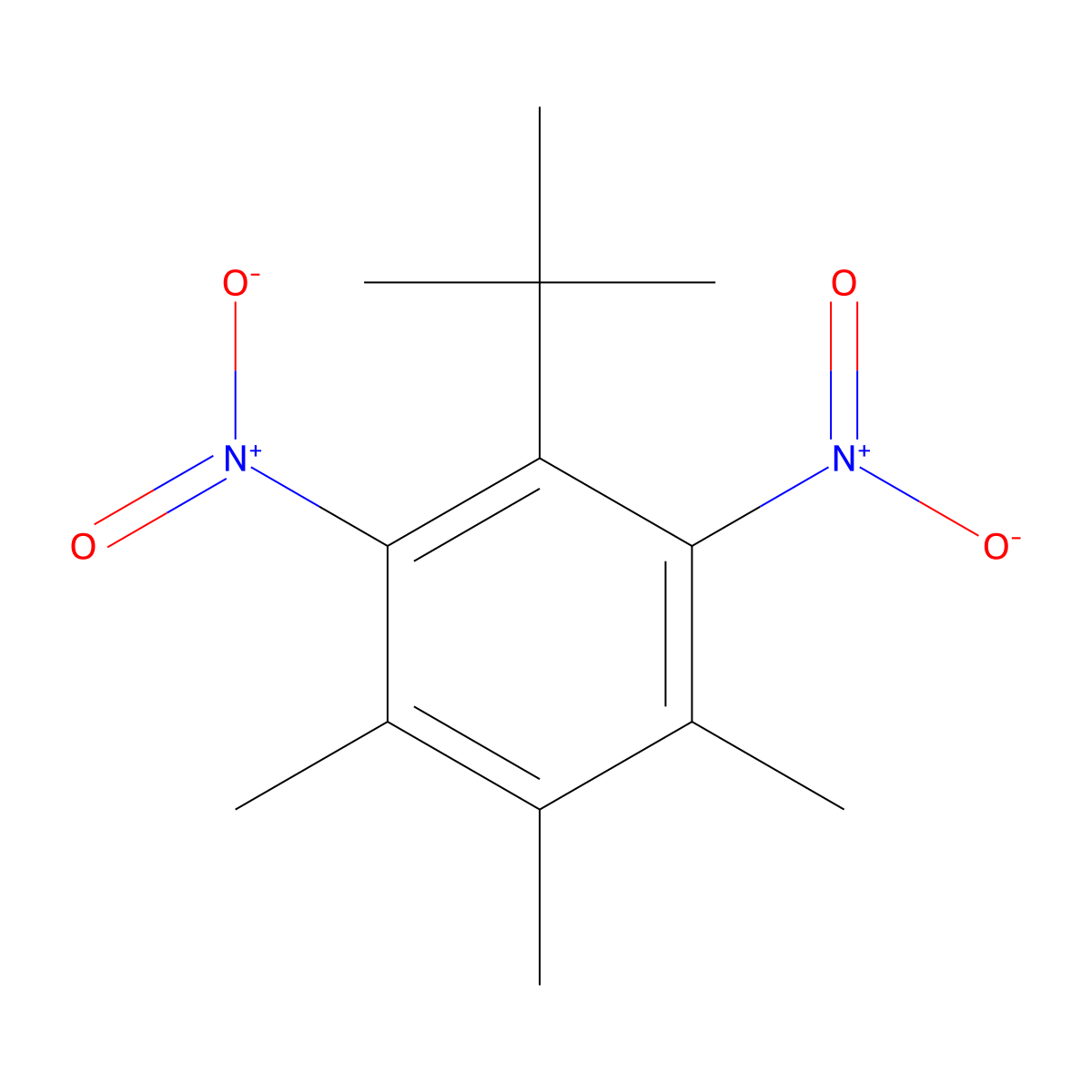 Musk tibetene molecular structure, CAS 145-39-1