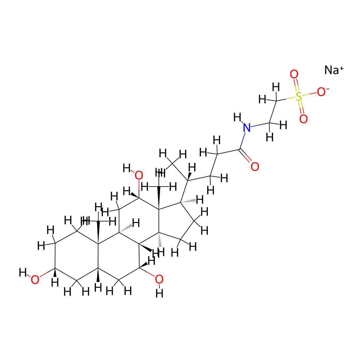 Sodium Taurocholate molecular structure, CAS 145-42-6