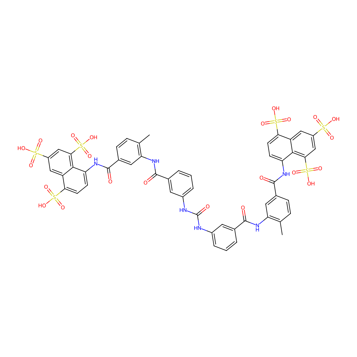 Suramin molecular structure, CAS 145-63-1