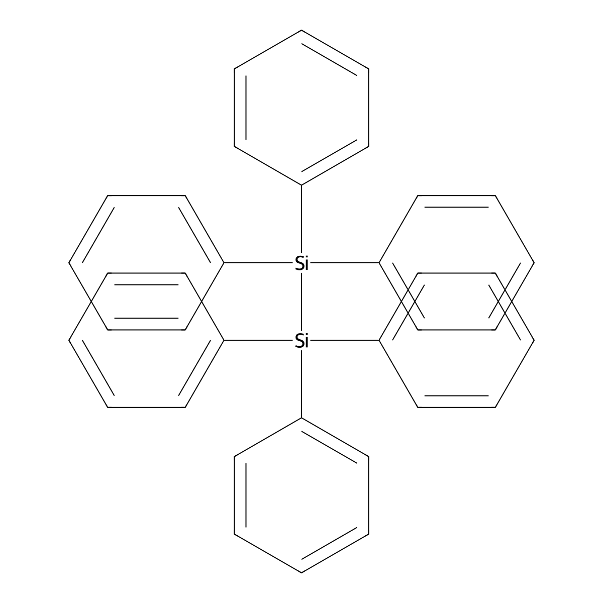 Hexaphenyldisilane molecular structure, CAS 1450-23-3