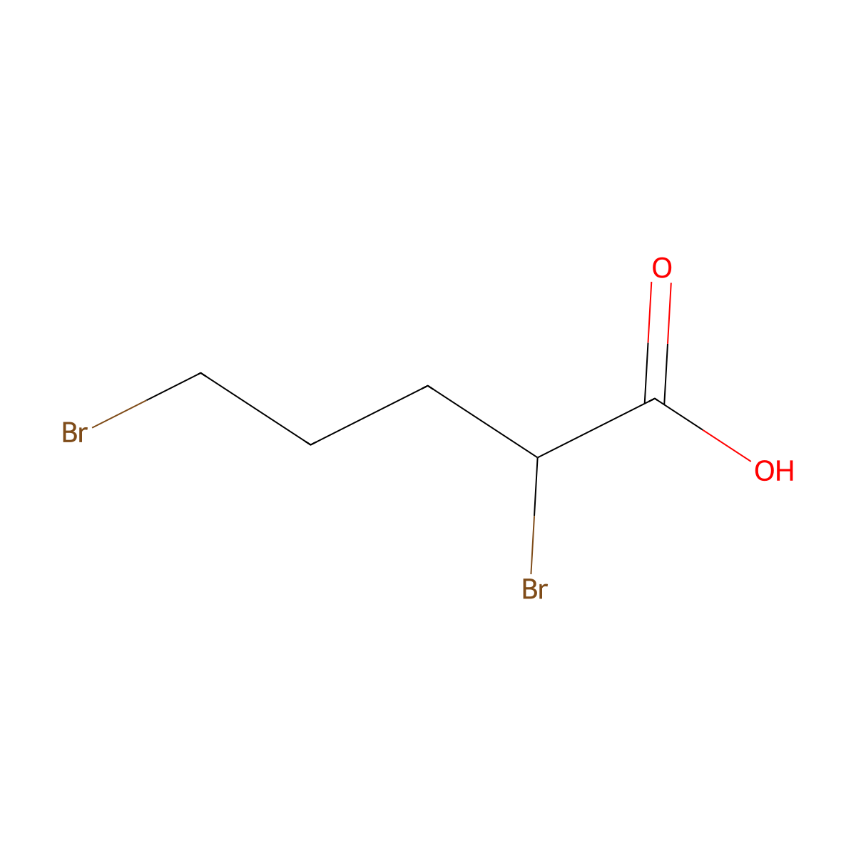 2,5-Dibromopentanoic acid molecular structure, CAS 1450-81-3