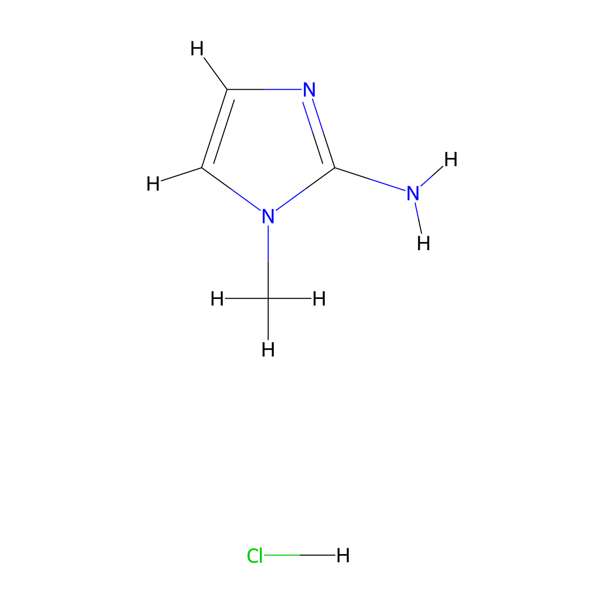 1-Methyl-1H-imidazol-2-amine hydrochloride molecular structure, CAS 1450-94-8
