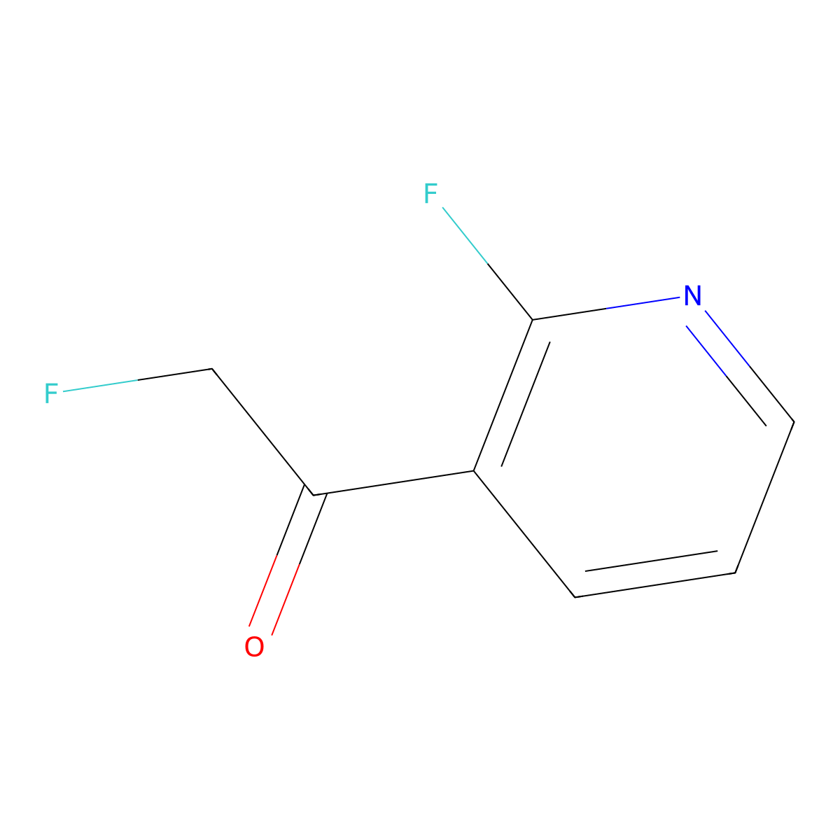 2-Fluoro-1-(2-fluoropyridin-3-yl)ethanone molecular structure, CAS 145005-30-7