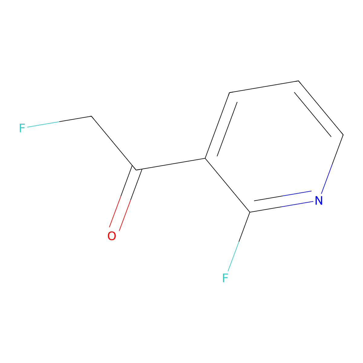 2-Fluoro-1-(2-fluoropyridin-3-yl)ethanone molecular structure, CAS 145005-30-7