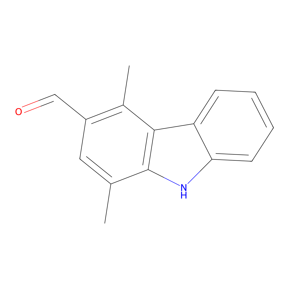 1,4-Dimethyl-9H-carbazole-3-carbaldehyde molecular structure, CAS 14501-66-7