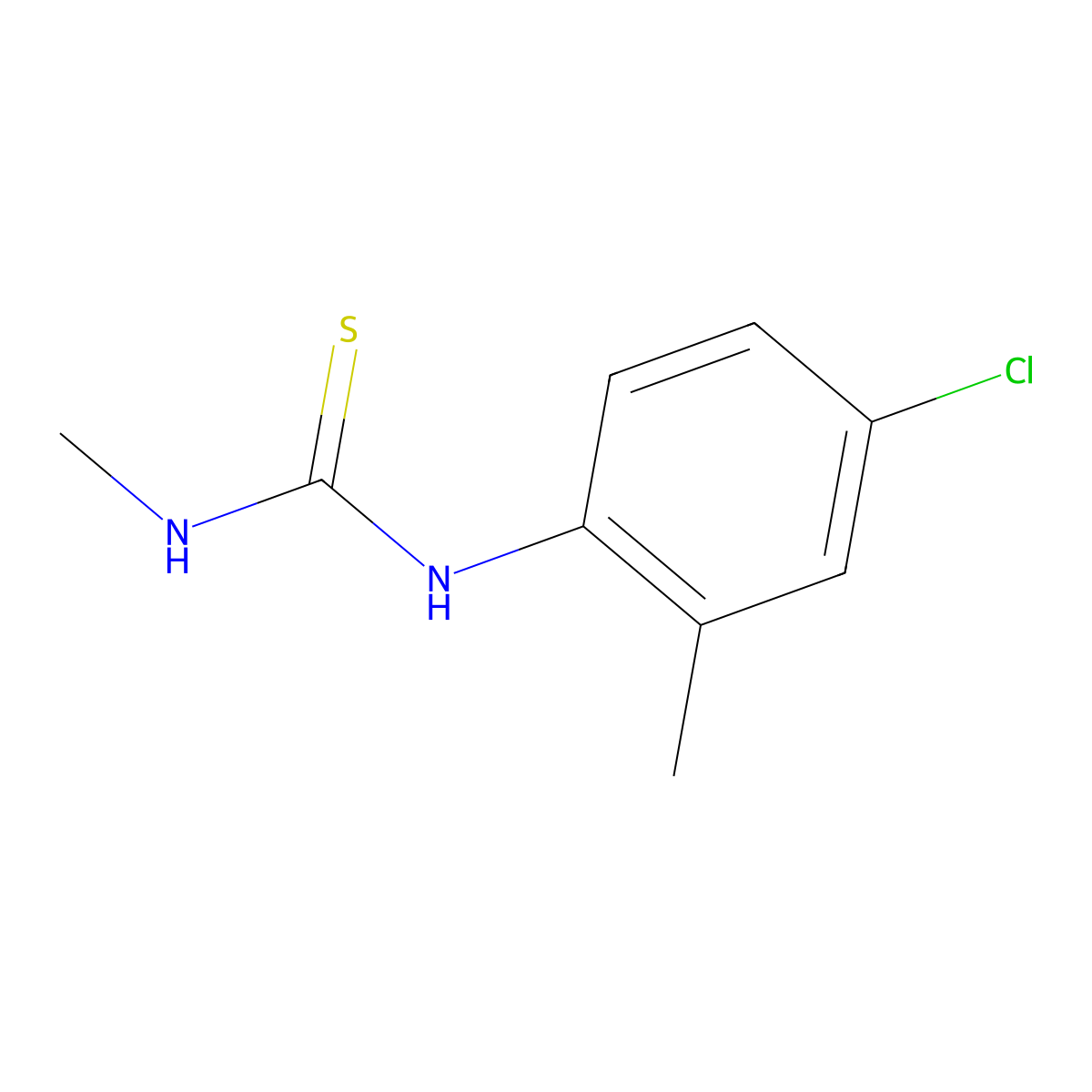 1-(4-Chloro-2-methylphenyl)-3-methylthiourea molecular structure, CAS 14501-89-4