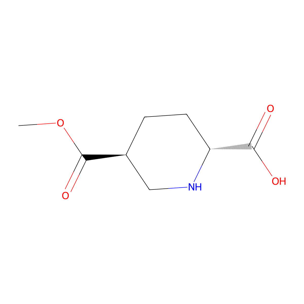 (2R,5S)-5-(Methoxycarbonyl)piperidine-2-carboxylic acid molecular structure, CAS 145012-49-3