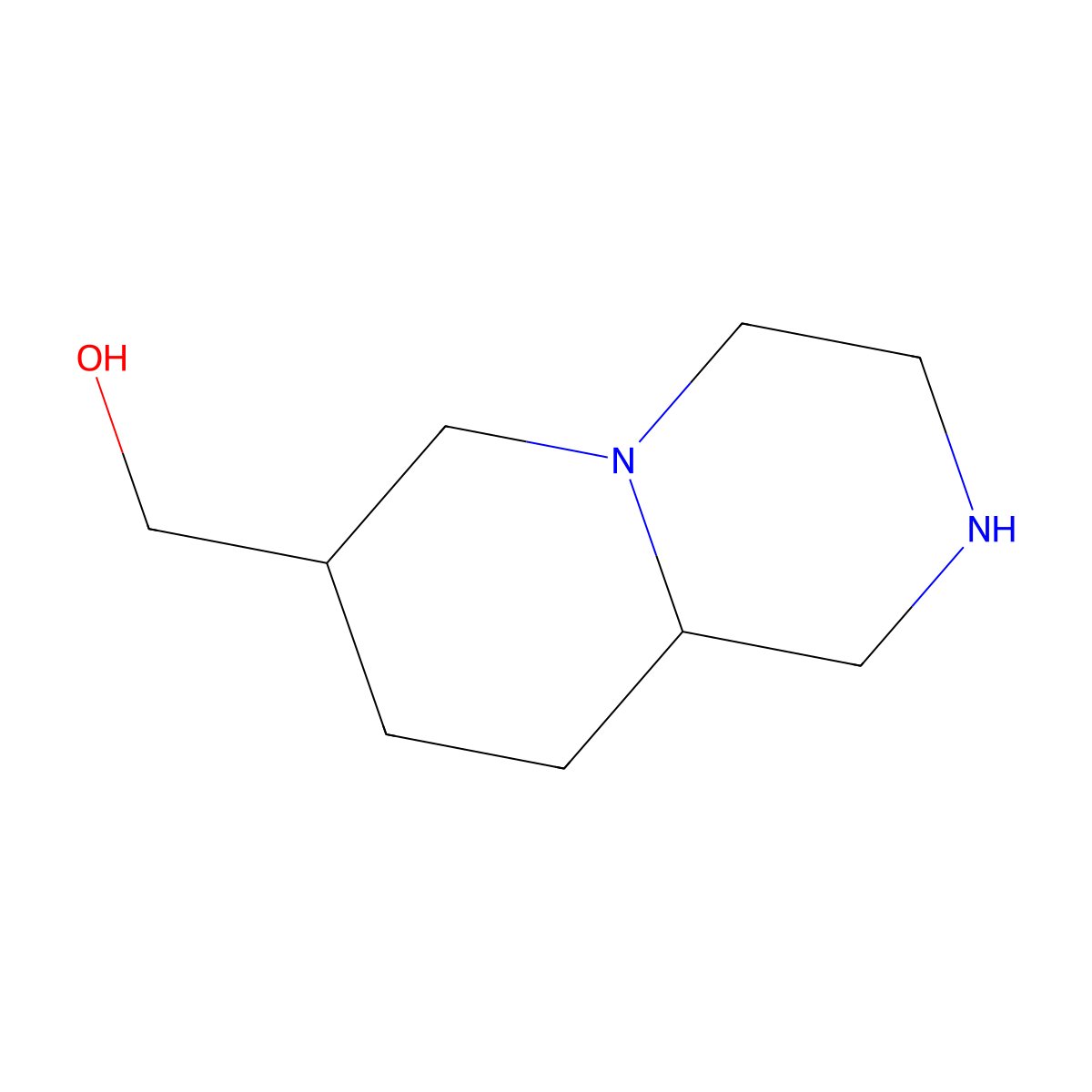 ((7S,9AS)-Octahydro-1H-pyrido[1,2-A]pyrazin-7-YL)methanol molecular structure, CAS 145012-50-6