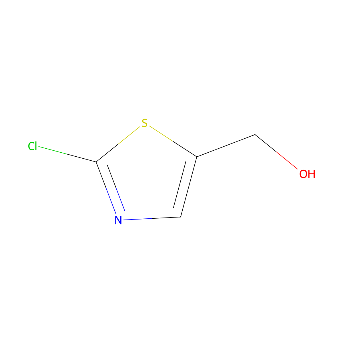 (2-Chloro-1,3-thiazol-5-yl)methanol molecular structure, CAS 145015-15-2