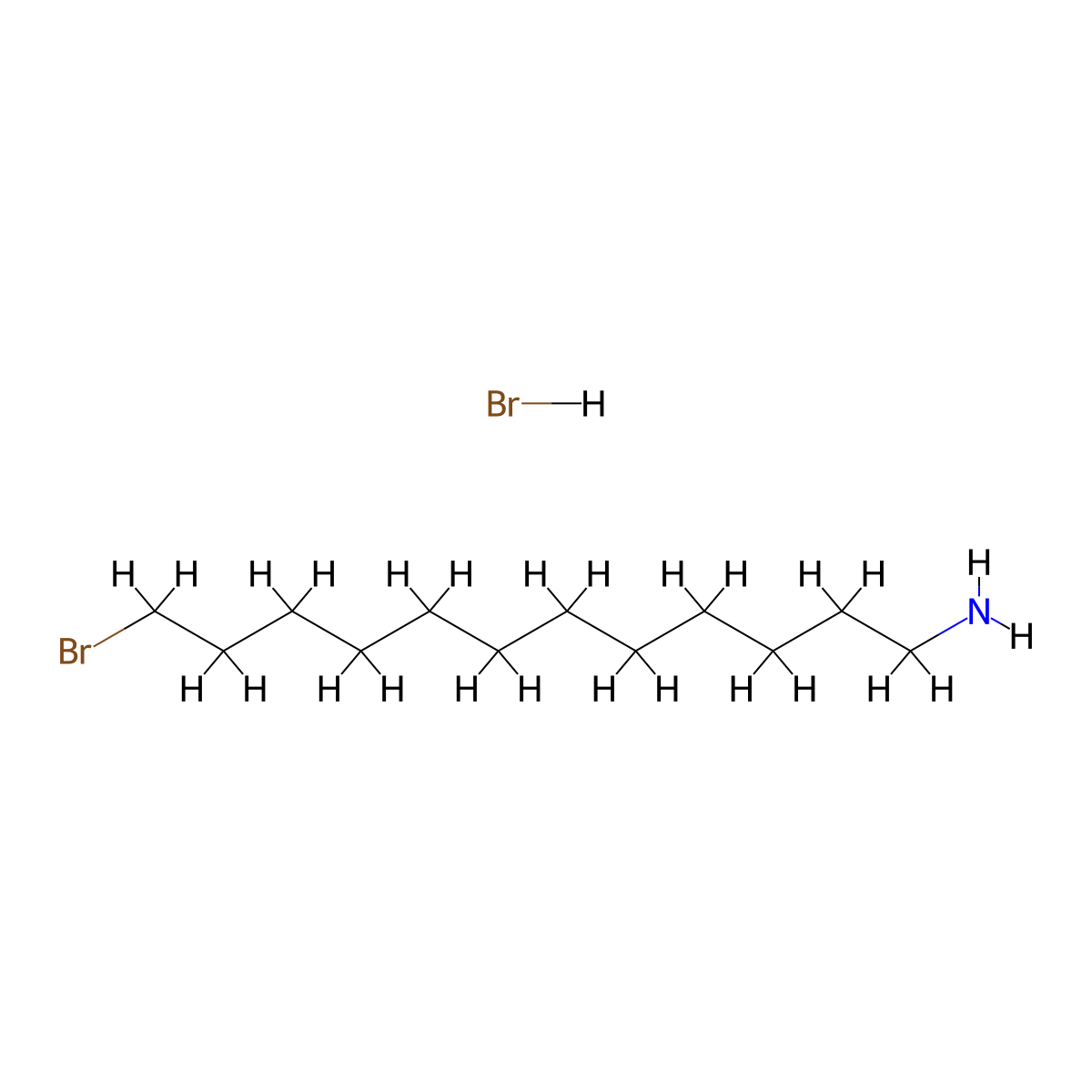 12-Bromo-1-aminododecane, Hydrobromide molecular structure, CAS 14502-45-5