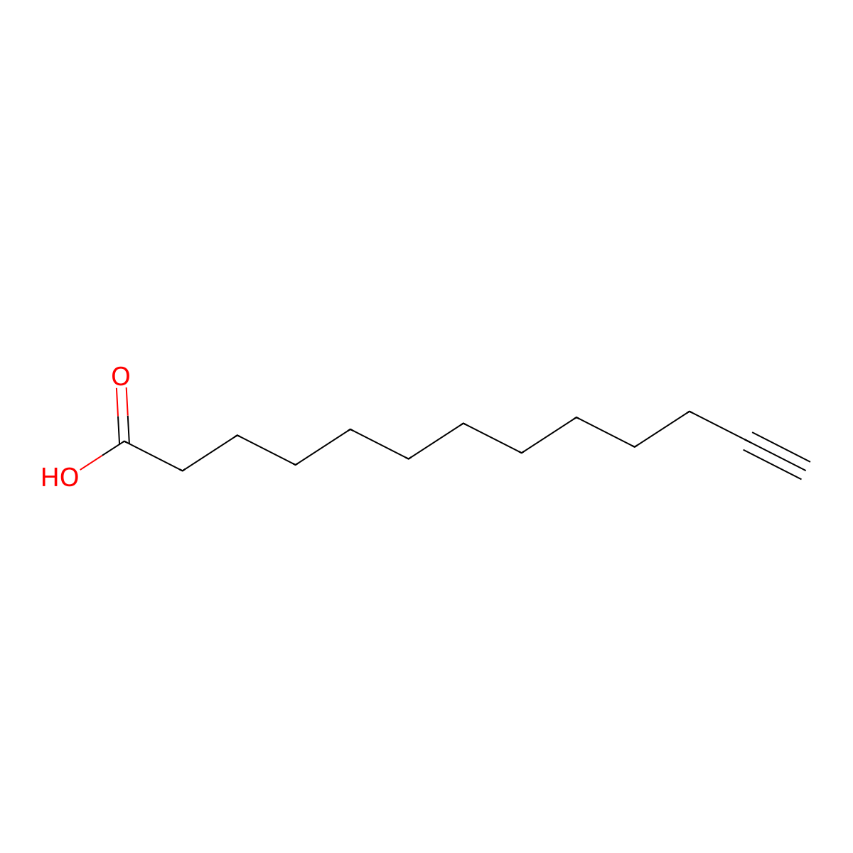 12-Tridecynoic acid molecular structure, CAS 14502-46-6