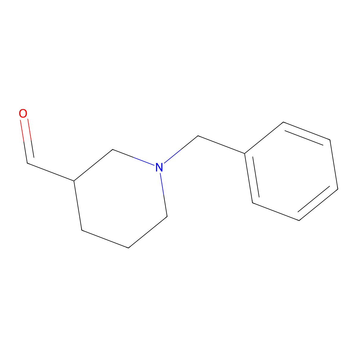 1-Benzylpiperidine-3-carbaldehyde molecular structure, CAS 145022-00-0