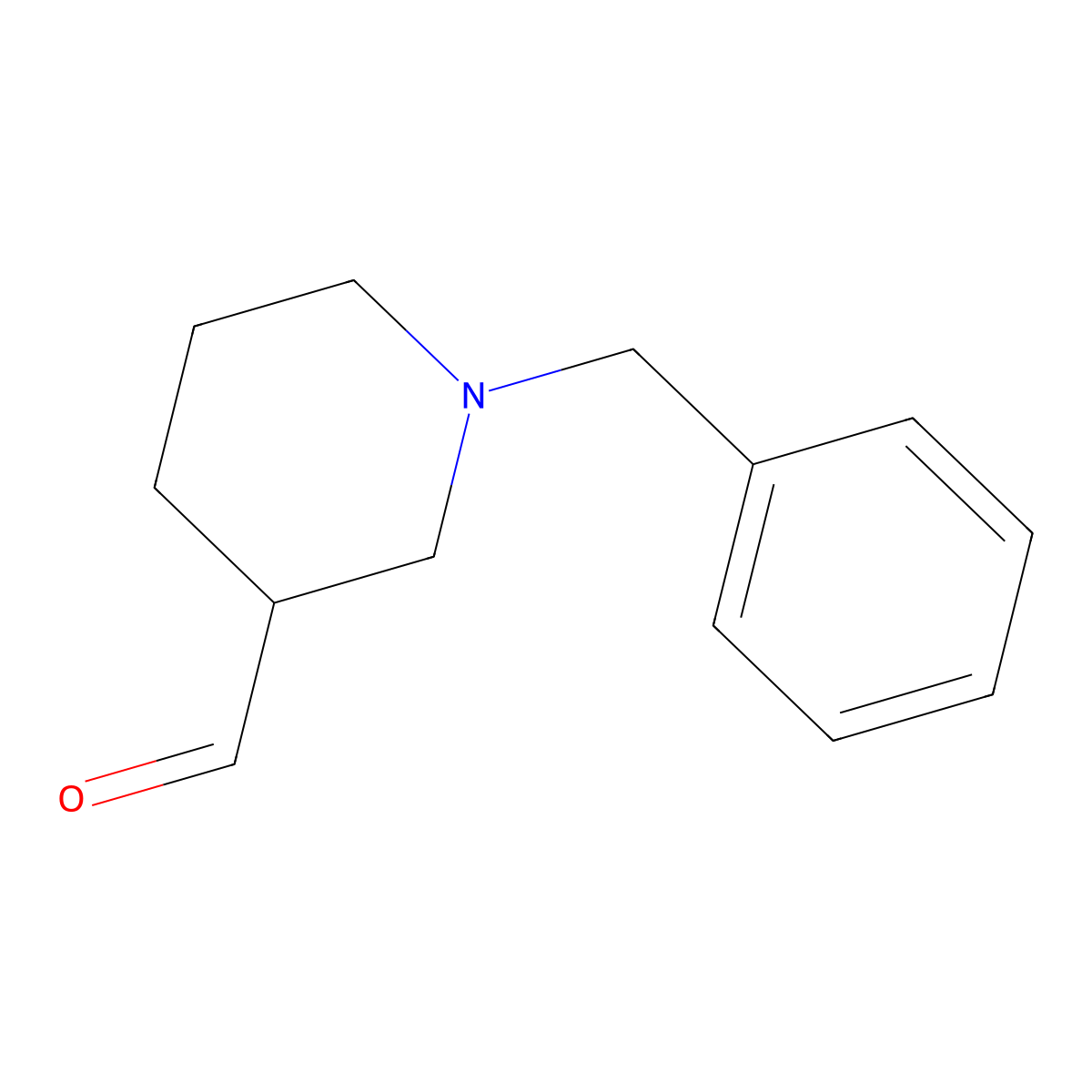 1-Benzylpiperidine-3-carbaldehyde molecular structure, CAS 145022-00-0