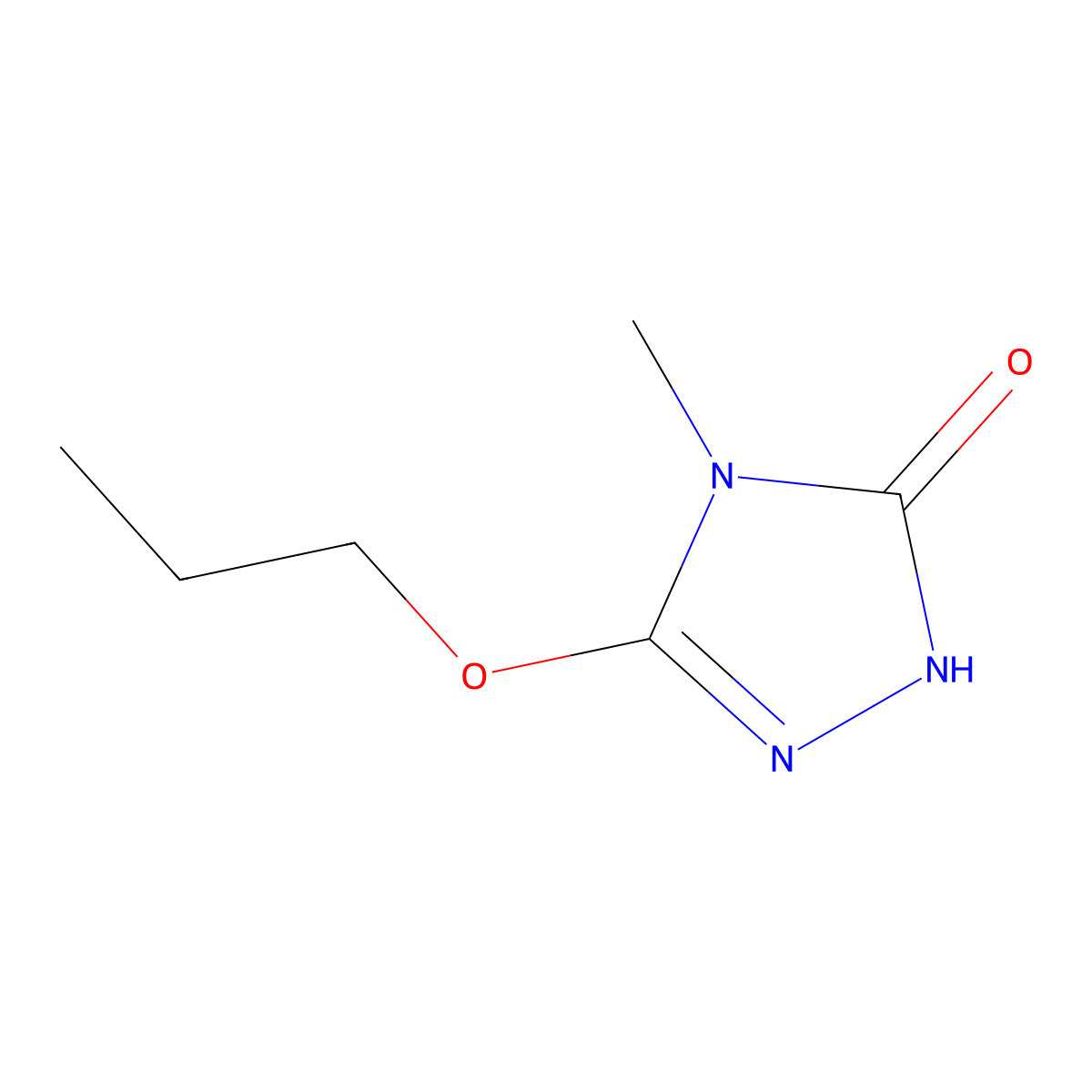 2,4-Dihydro-4-methyl-5-propoxy-3H-1,2,4-triazol-3-one molecular structure, CAS 145027-96-9