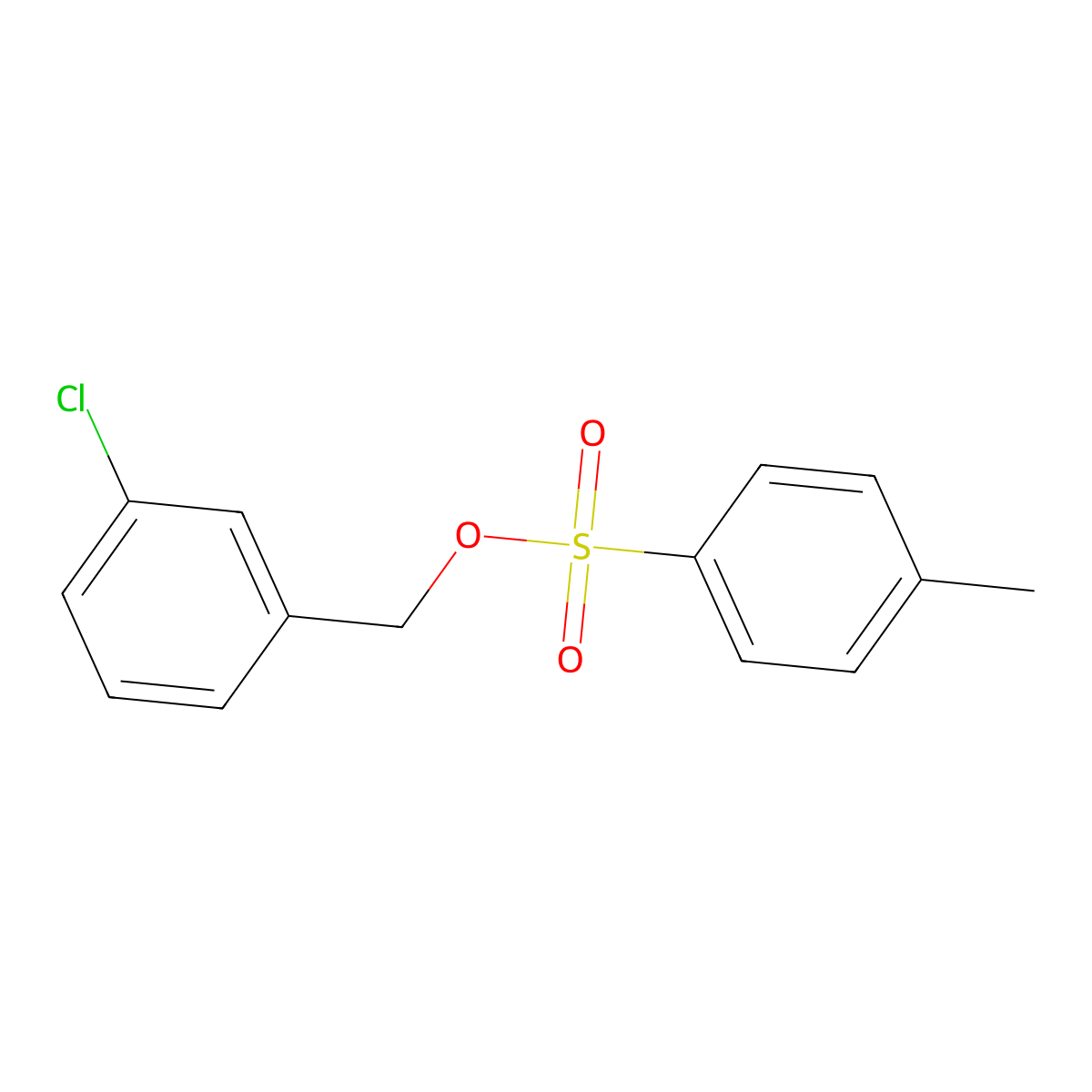 (3-Chlorophenyl)methyl 4-methylbenzene-1-sulfonate molecular structure, CAS 14503-42-5