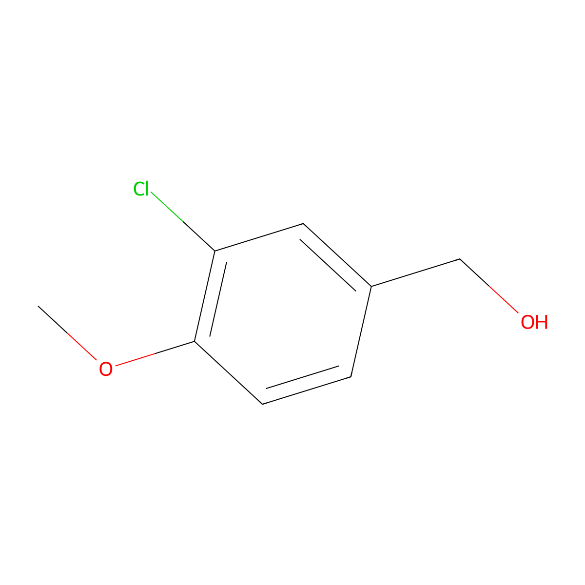 (3-Chloro-4-methoxyphenyl)methanol molecular structure, CAS 14503-45-8