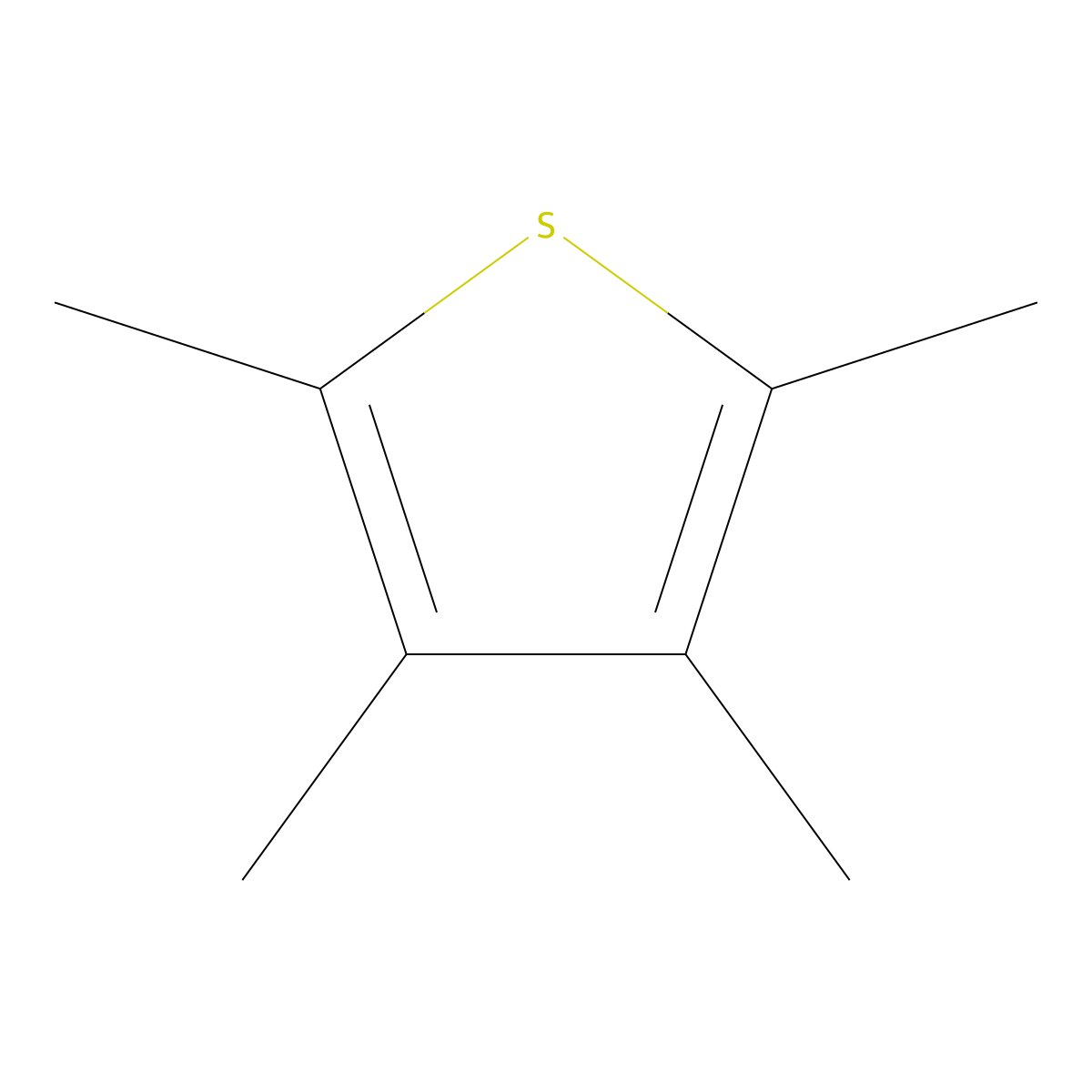 2,3,4,5-Tetramethylthiophene molecular structure, CAS 14503-51-6