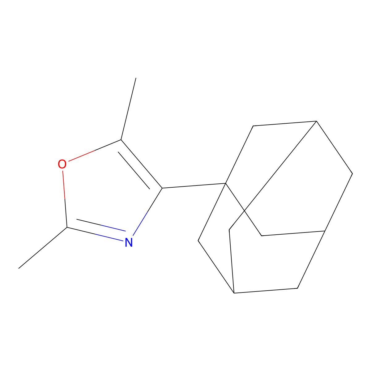 4-(1-Adamantyl)-2,5-dimethyl-1,3-oxazole molecular structure, CAS 145031-81-8
