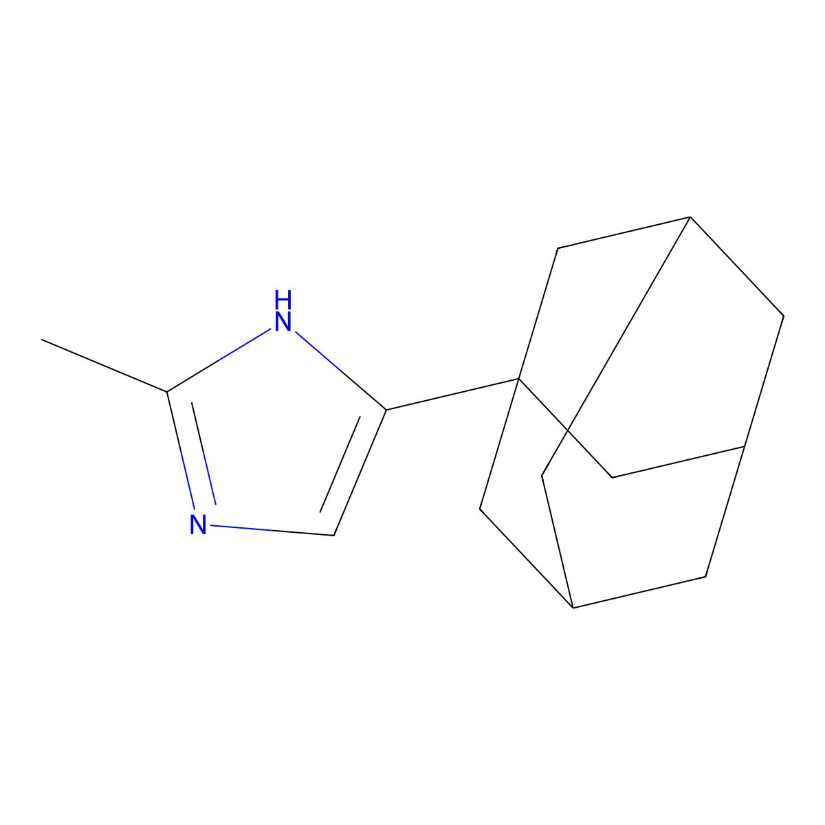 5-(1-adamantyl)-2-methyl-1H-imidazole molecular structure, CAS 145031-92-1