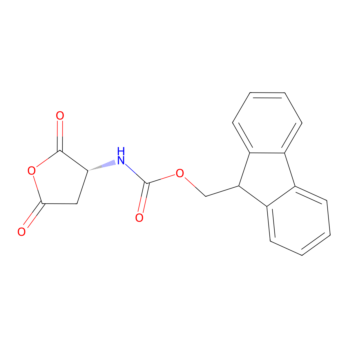 N-(9-Fluorenyl)methoxycarbonyl-aspartic anhyd ride molecular structure, CAS 145038-47-7