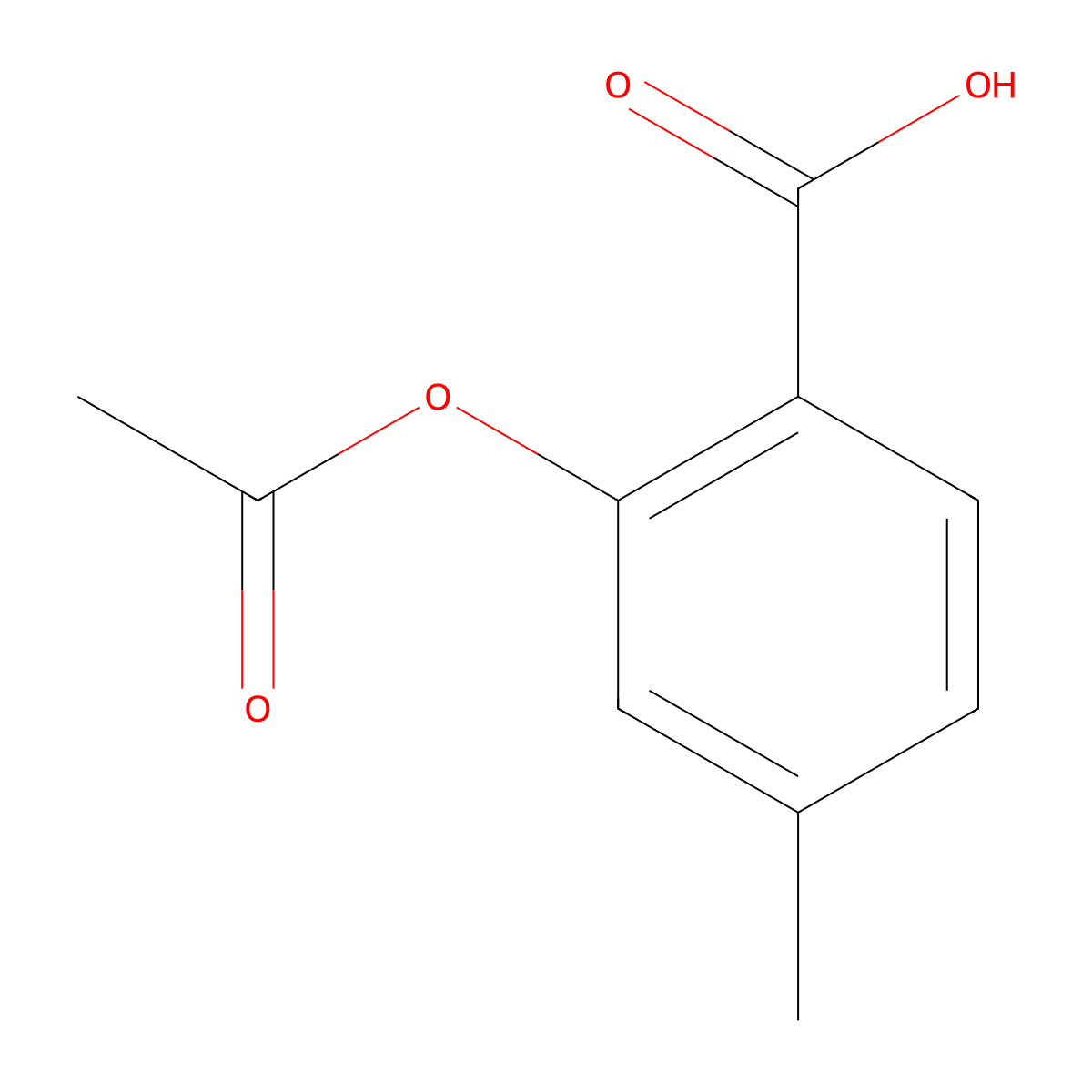2-(Acetyloxy)-4-methylbenzoic acid molecular structure, CAS 14504-07-5
