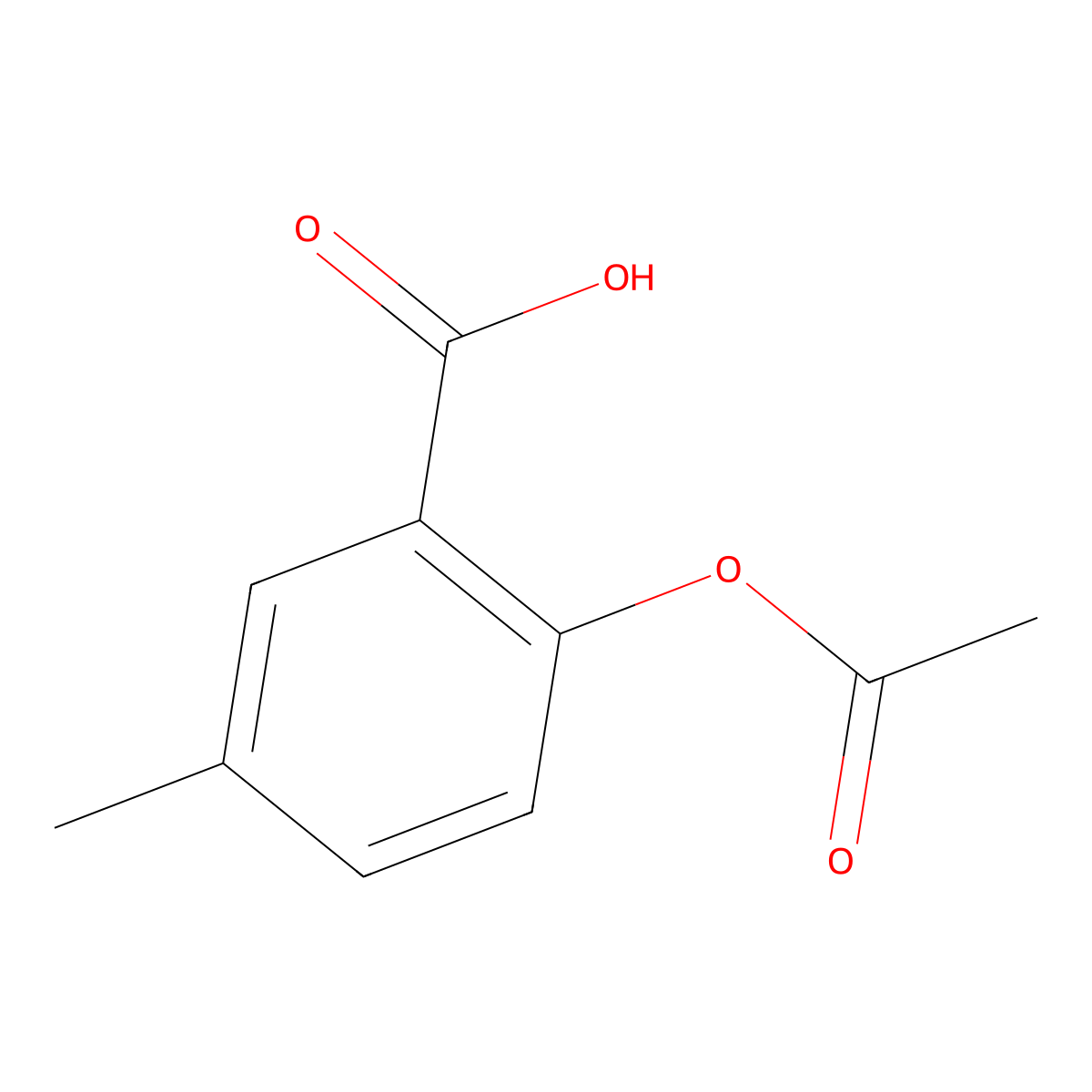 2-(Acetyloxy)-5-methylbenzoic acid molecular structure, CAS 14504-08-6