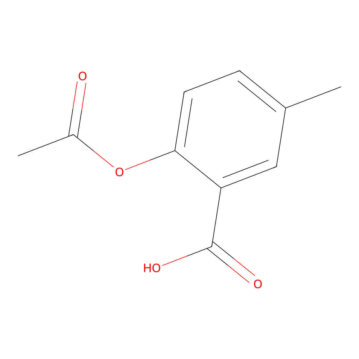 2-(Acetyloxy)-5-methylbenzoic acid molecular structure, CAS 14504-08-6