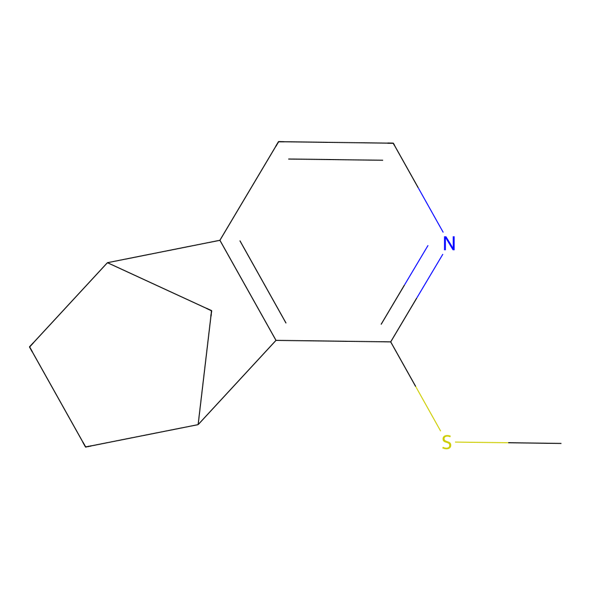 1-(Methylthio)-5,6,7,8-tetrahydro-5,8-methanoisoquinoline molecular structure, CAS 145041-54-9