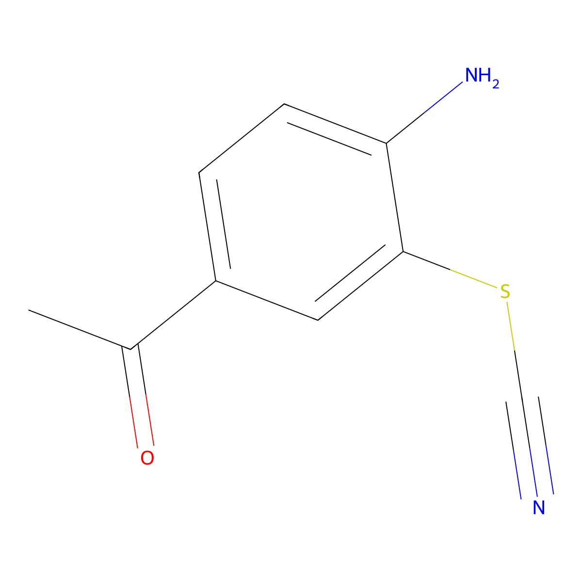 5-Acetyl-2-aminophenyl thiocyanate molecular structure, CAS 14505-89-6