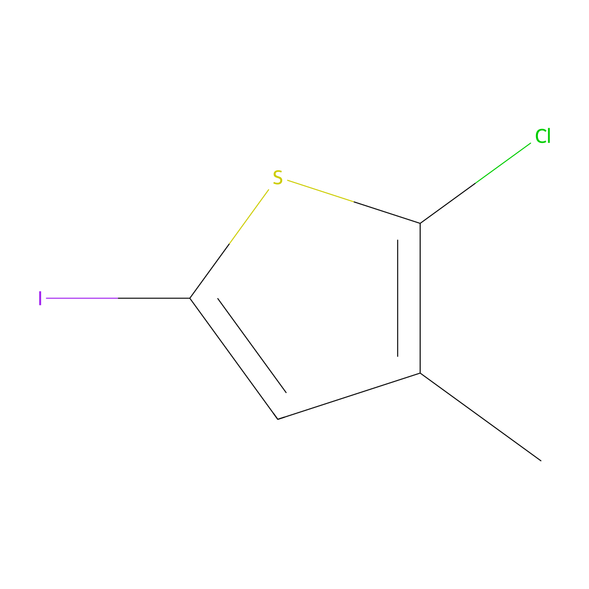 2-Chloro-5-iodo-3-methylthiophene molecular structure, CAS 1450592-72-9