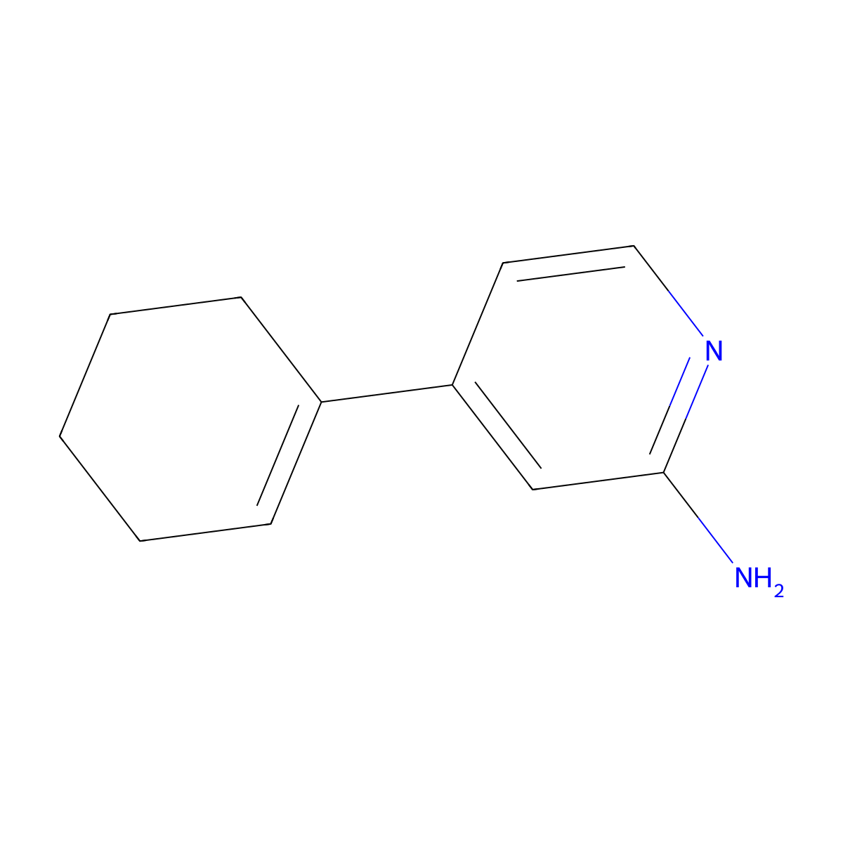 4-Cyclohex-1-en-1-ylpyridin-2-amine molecular structure, CAS 1450596-93-6