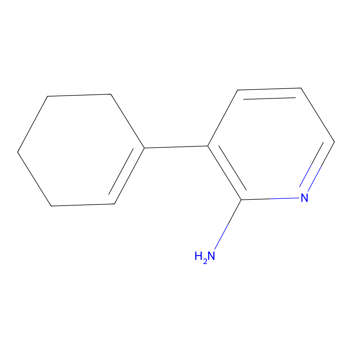3-Cyclohex-1-en-1-ylpyridin-2-amine molecular structure, CAS 1450597-56-4