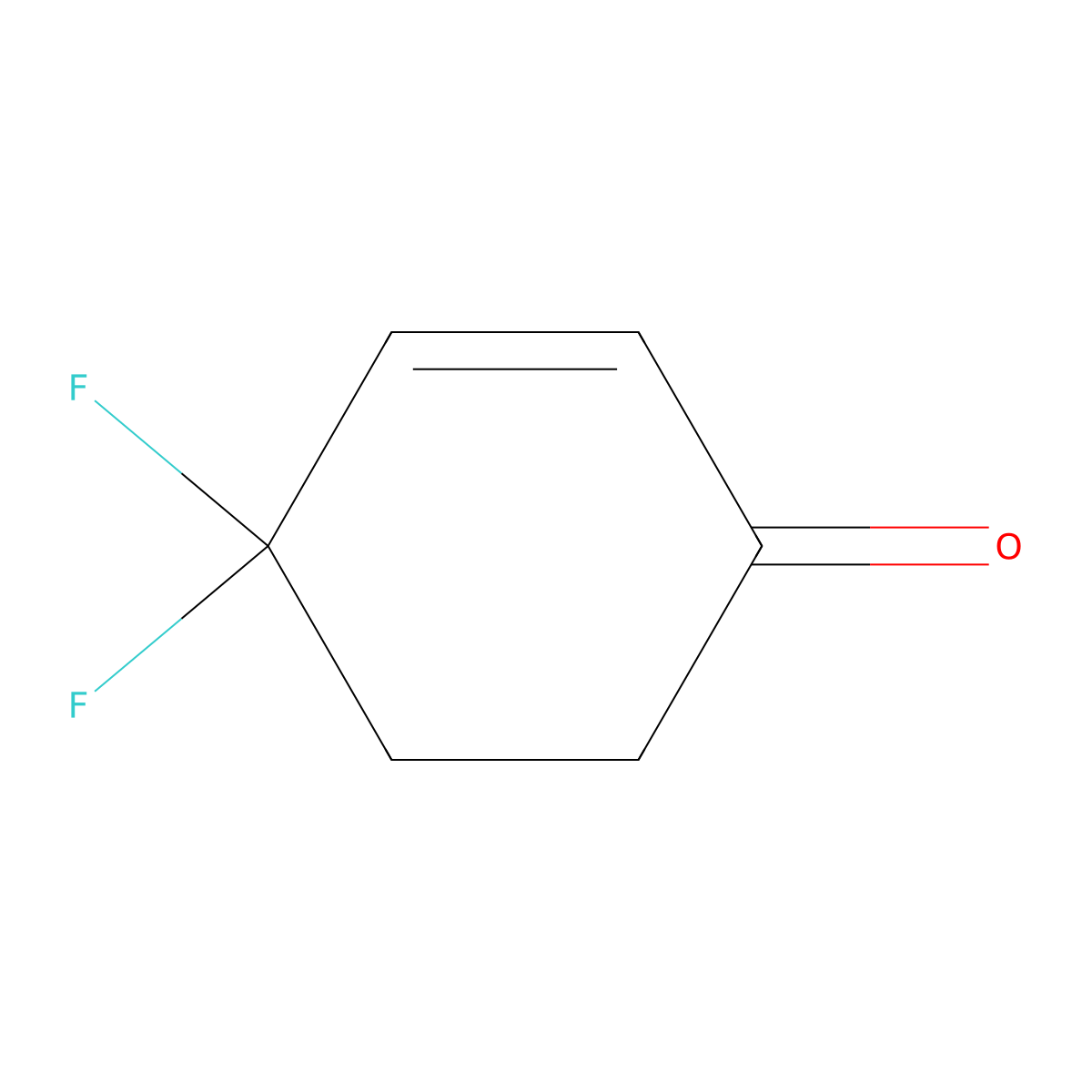 4,4-Difluorocyclohex-2-en-1-one molecular structure, CAS 1450597-91-7