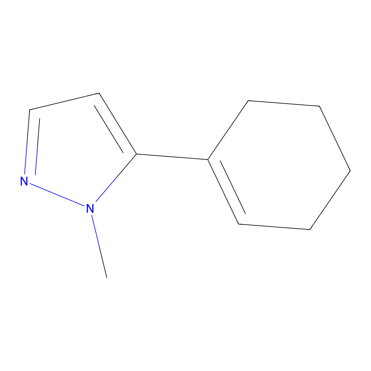 5-(Cyclohexen-1-yl)-1-methylpyrazole molecular structure, CAS 1450598-95-4