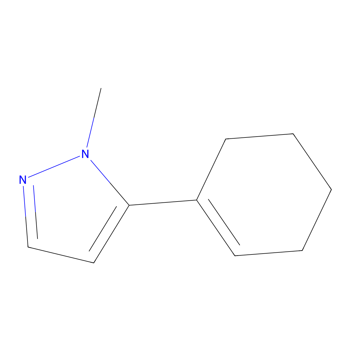 5-(Cyclohexen-1-yl)-1-methylpyrazole molecular structure, CAS 1450598-95-4